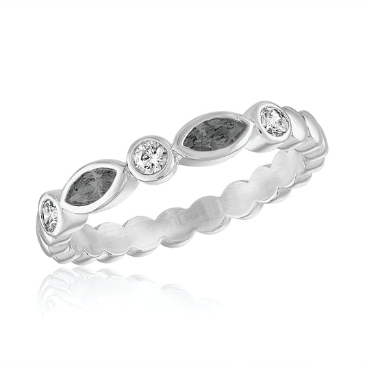 Center Court Silver Stack Ring
