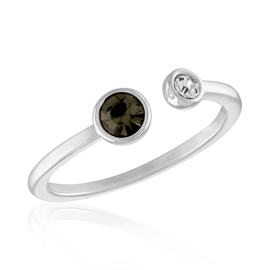 Dual Stone Open Stack Ring