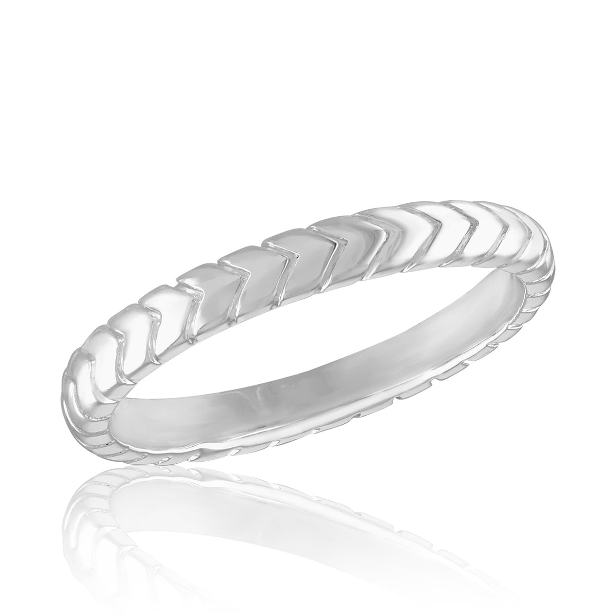 Center Court Silver Stack Ring