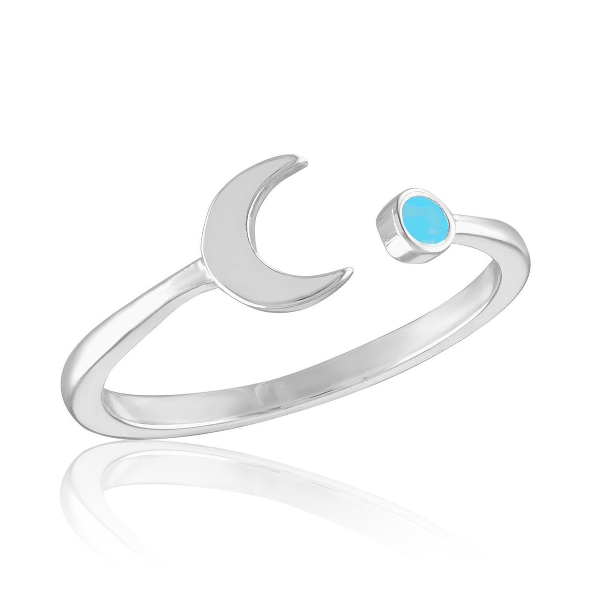 Open Moon & Pacific Opal Stack Ring