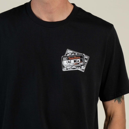 Sendero Cassette Tape T-Shirt Black
