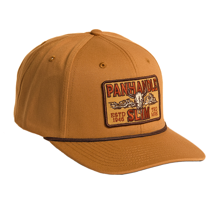 Panhandle Slim Logo Hat with Skull Mustard