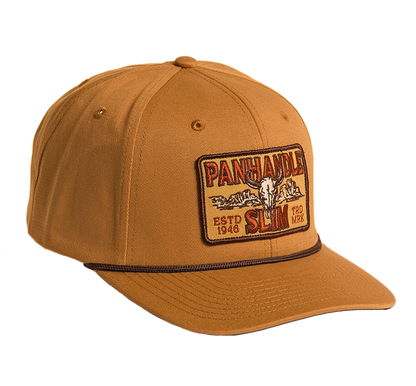 Panhandle Slim Logo Hat with Skull Mustard
