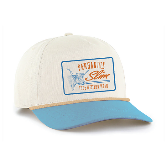 Panhandle Slim Logo Hat Steer Head White/Blue