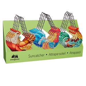 Evergreen P&P Suncatcher, Glass Rooster