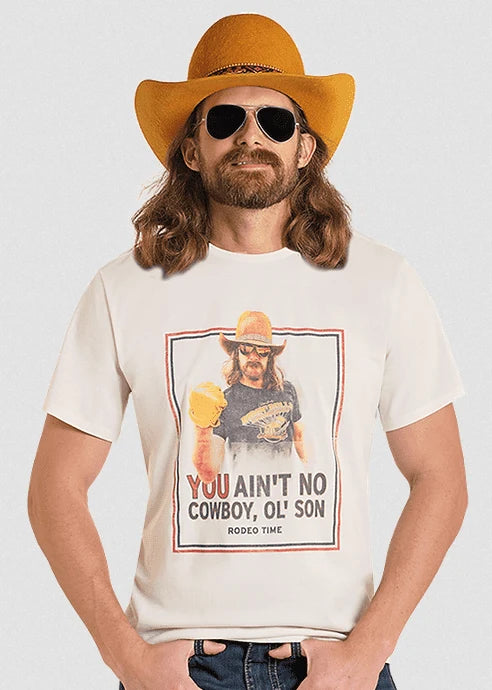 Rock & Roll You Ain't No Cowboy Graphic T-Shirt Natural