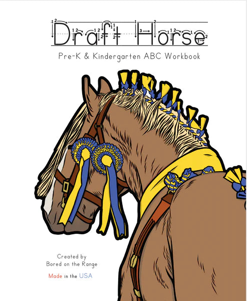 Bored on the Range Draft Horse