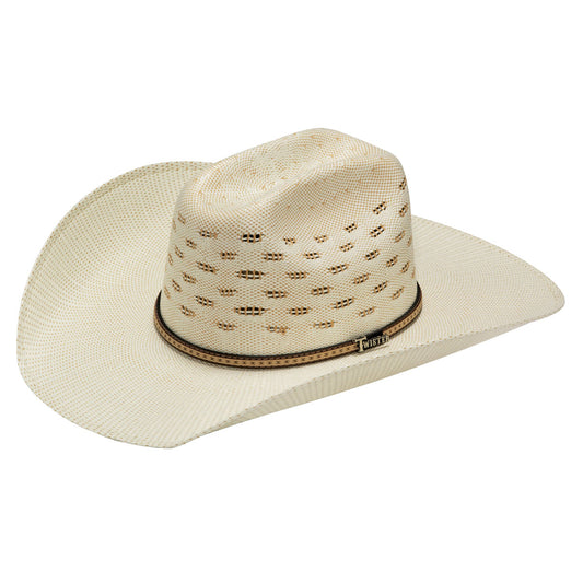 Twister Ivory/Tan Bangora Straw Hat