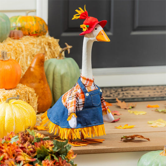 Evergreen Porch Goose Outfit Scarecow