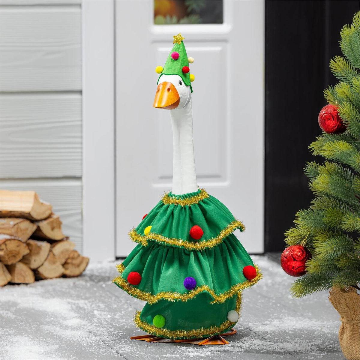 Evergreen Giddy the Goose Outfit Christmas Tree
