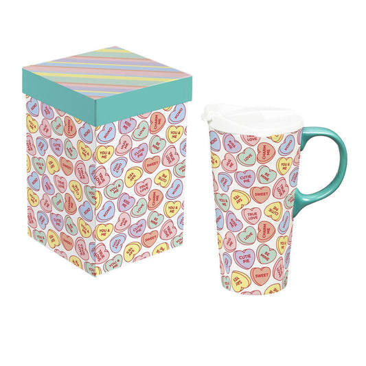 Evergreen Valentine's Day Ceramic Perfect Cup Candies 17oz
