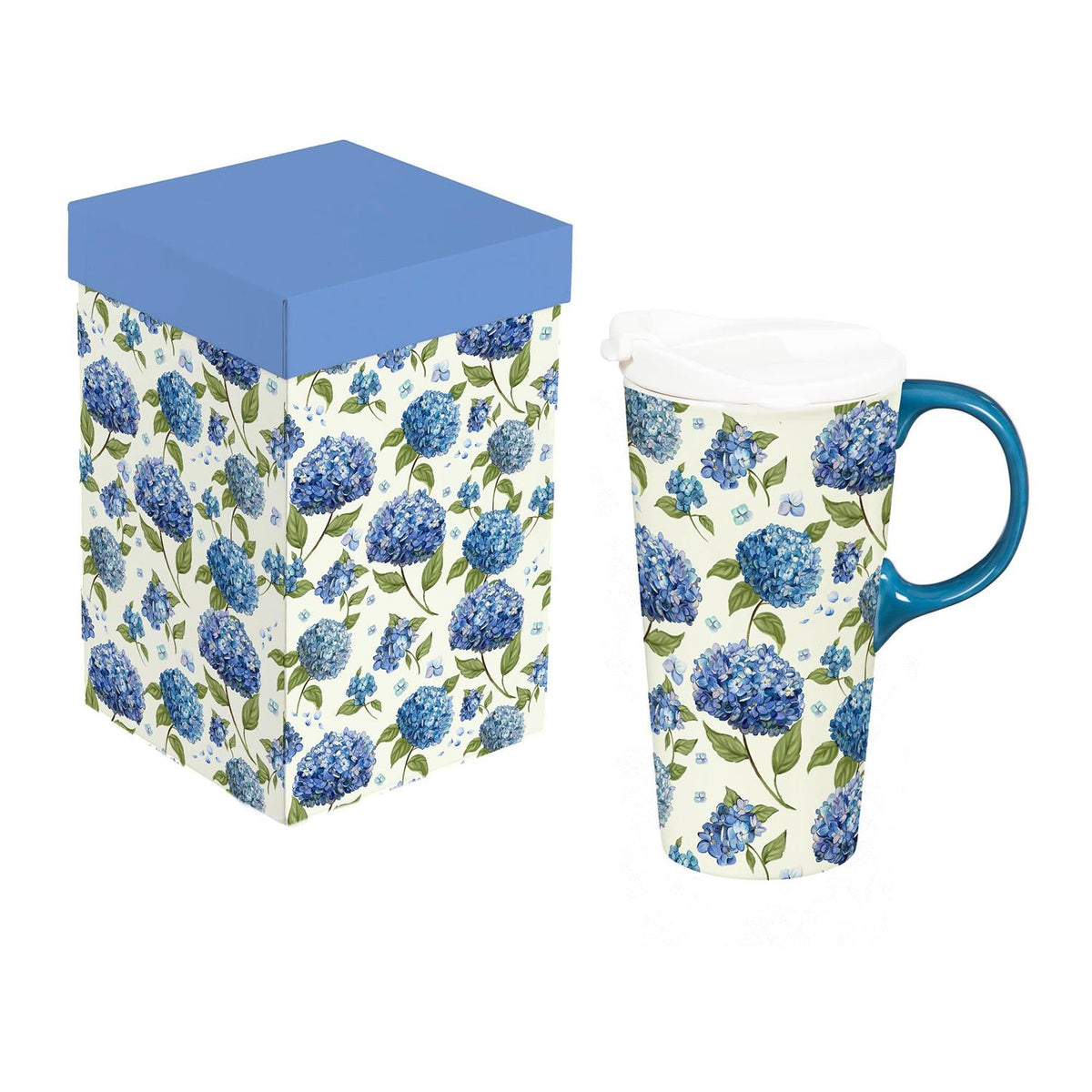 Evergreen VivaStyle Ceramic Perfect Cup Hydrangeas 17oz