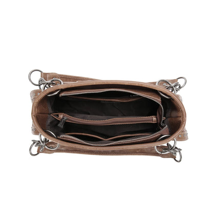 Montana West Trinity Ranch Tooled Satchel CC