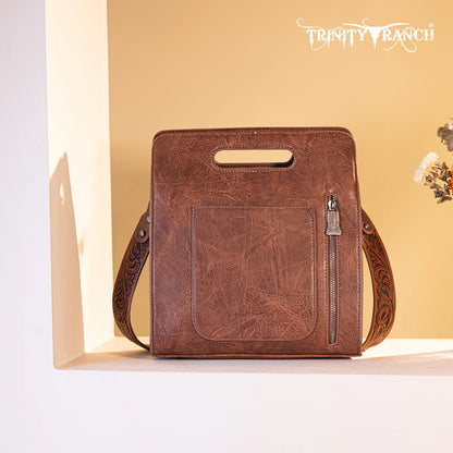 Montana West Trinity Ranch Crossbody Top Handle Floral Tooled CC