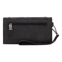 Trinity Ranch Floral Tooled Collection Wallet - Black