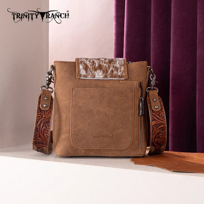 Montana West Trinity Ranch Cowhide Tooled Crossbody CC
