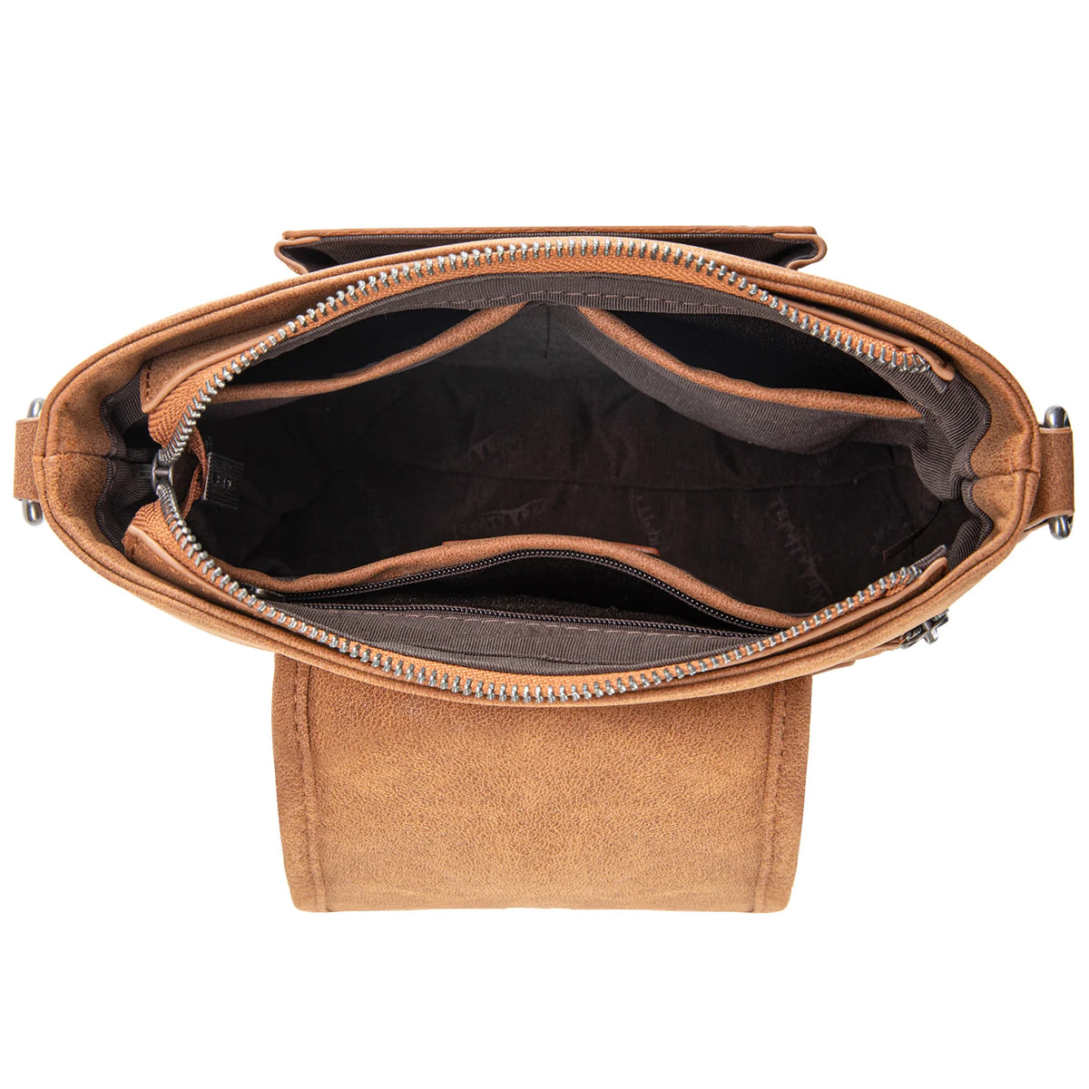 Montana West Trinity Ranch Cowhide Tooled Crossbody CC