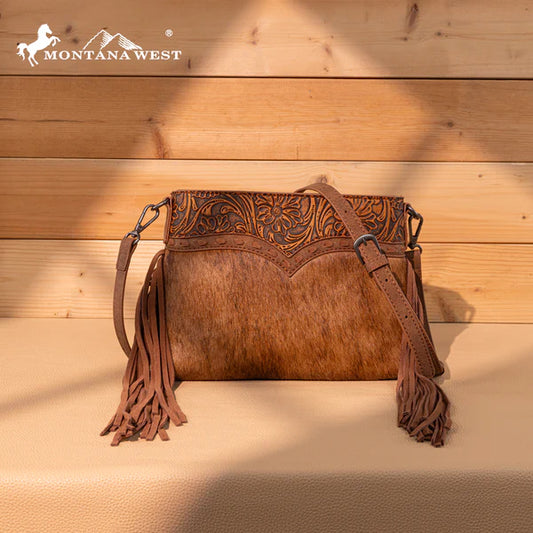 Montana West Trinity Ranch Floral Tooled HOH Crossbody