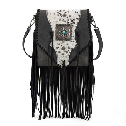 Trinity Ranch Fringe Hair On Cowhide Crossbody