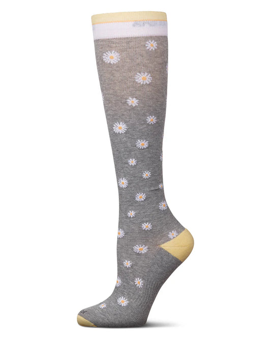 MeMoi Cotton Compression Daisies Gray