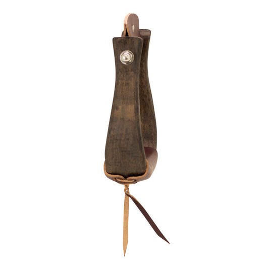 Metalab Open Range Dark Wooden Bell Stirrups with Tassel