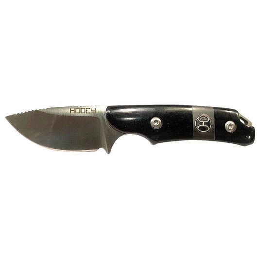 Hooey Knife Serrated Blade Apple Red Smooth Bone