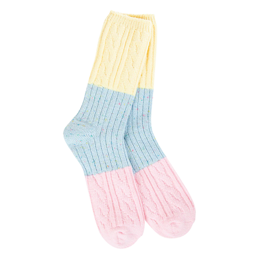 WSS Confetti Cable Crew Denim Multi