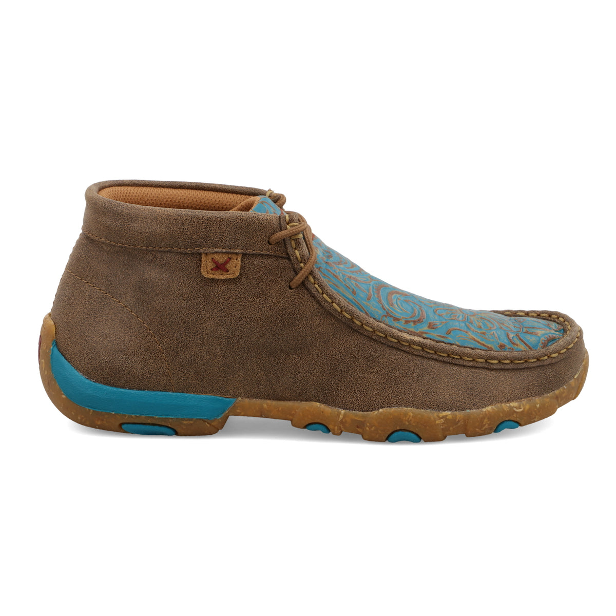 Twisted X Driving Moc Bomber/Turquoise Scrolling