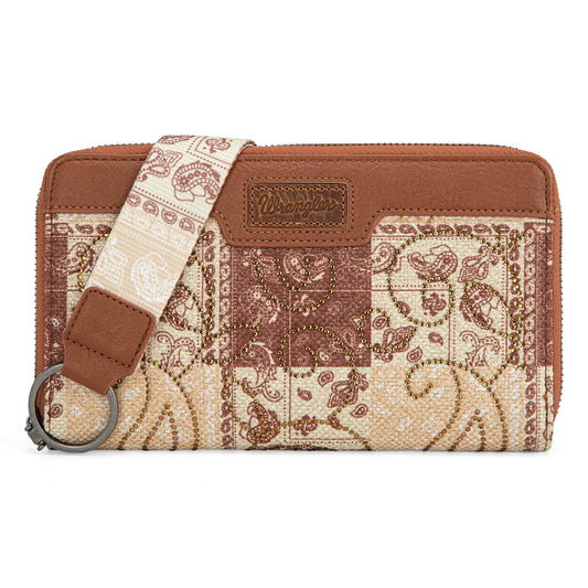 Montana West Wrangler Bandana Paisley Print Wallet