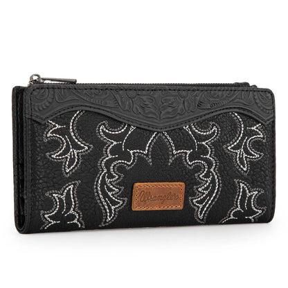 Wrangler Embroidered Bi Fold Wallet