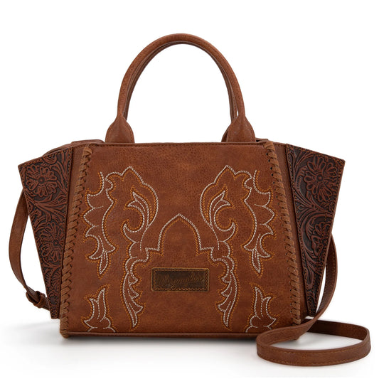 Montana West Wrangler Embroidered Trapezoid CC Tote/Crossbody