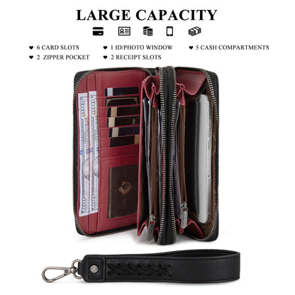 Wrangler Dual Zipper Large Wallet