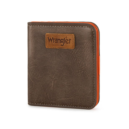 Wrangler Solid Color Small Bi-fold RFID Wallet