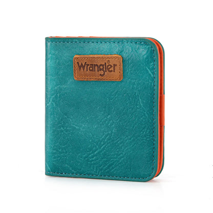 Wrangler Solid Color Small Bi-fold RFID Wallet