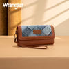 Montana West Wrangler Denim Woven Tri Fold Wristlet/Wallet