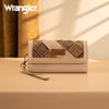 Montana West Wrangler Denim Woven Tri Fold Wristlet/Wallet