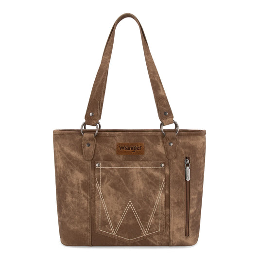 Montana West Wrangler "W" Stitch Water Repellent Pocket Tote