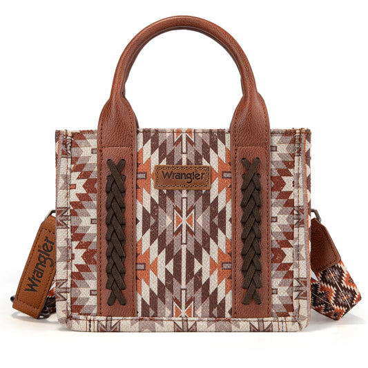 Montana West Wrangler Southwestern Pattern Dual Sided Mini Tote