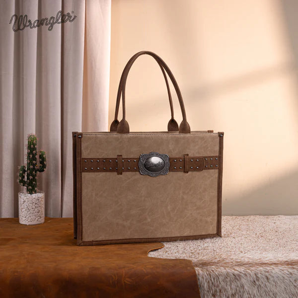 Montana West Wrangler Buckle CC Large Tote