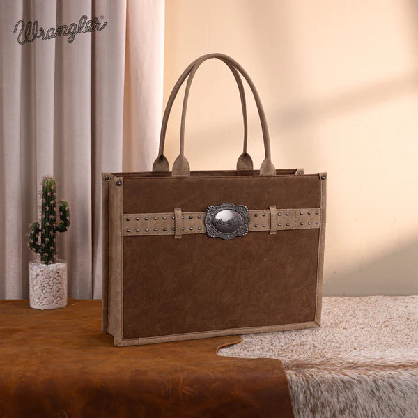 Montana West Wrangler Buckle CC Large Tote