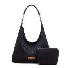 Wrangler Floral Tooled Hobo Bag with Pouch