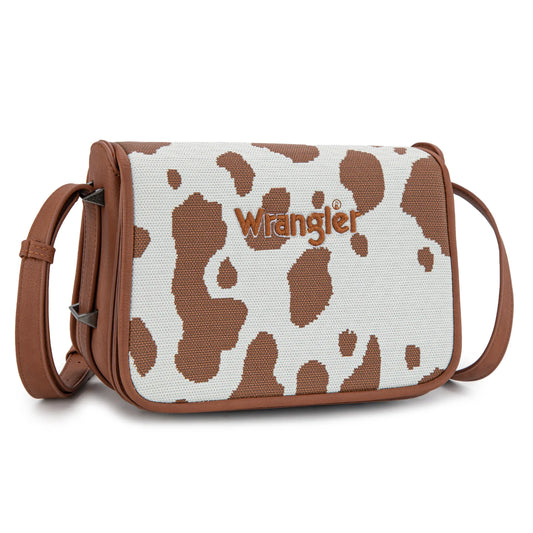 Montana West Wrangler Cow Print Crossbody