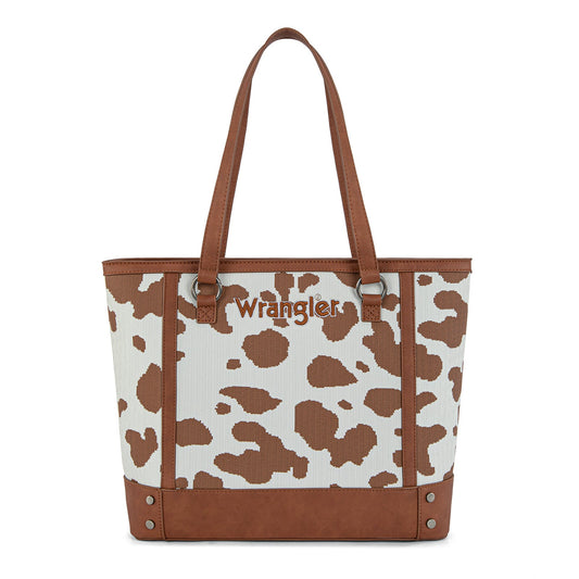 Montana West Wrangler Cow Print Tote