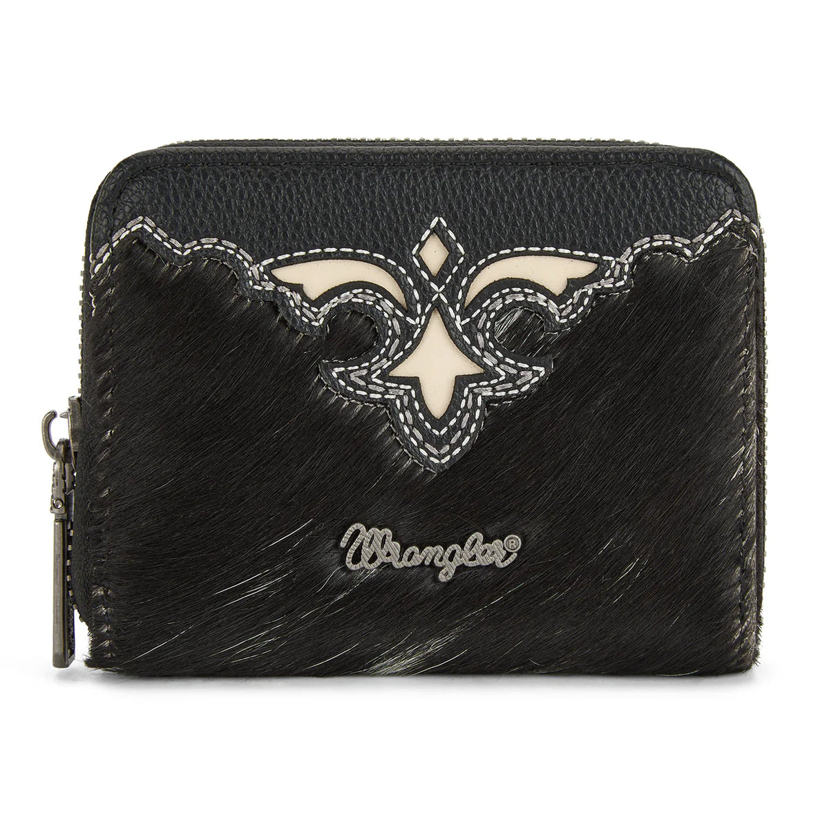 Wrangler Genuine Hair On Cowhide Zip Around Wallet