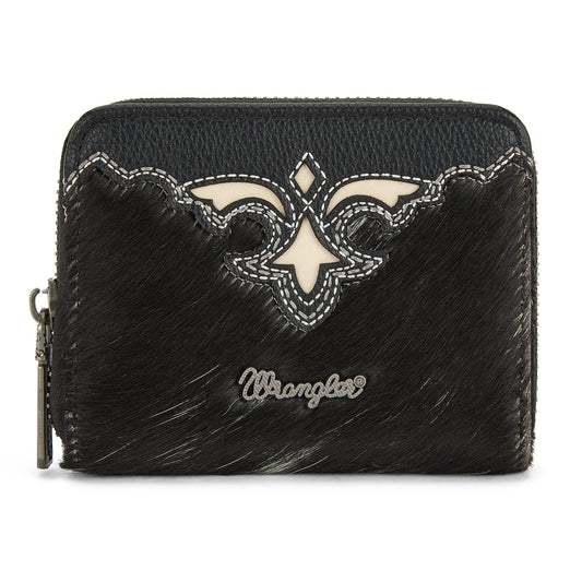 Wrangler Genuine Hair On Cowhide Zip Around Wallet