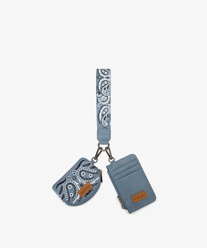 Montana West Wrangler Paisley Bandana Card Holder & Wallet Set