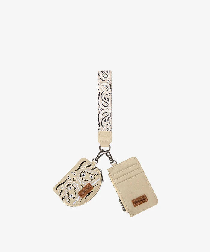 Montana West Wrangler Paisley Bandana Card Holder & Wallet Set