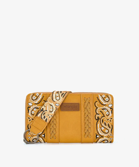 Montana West Wrangler Bandana Paisley Print Wallet