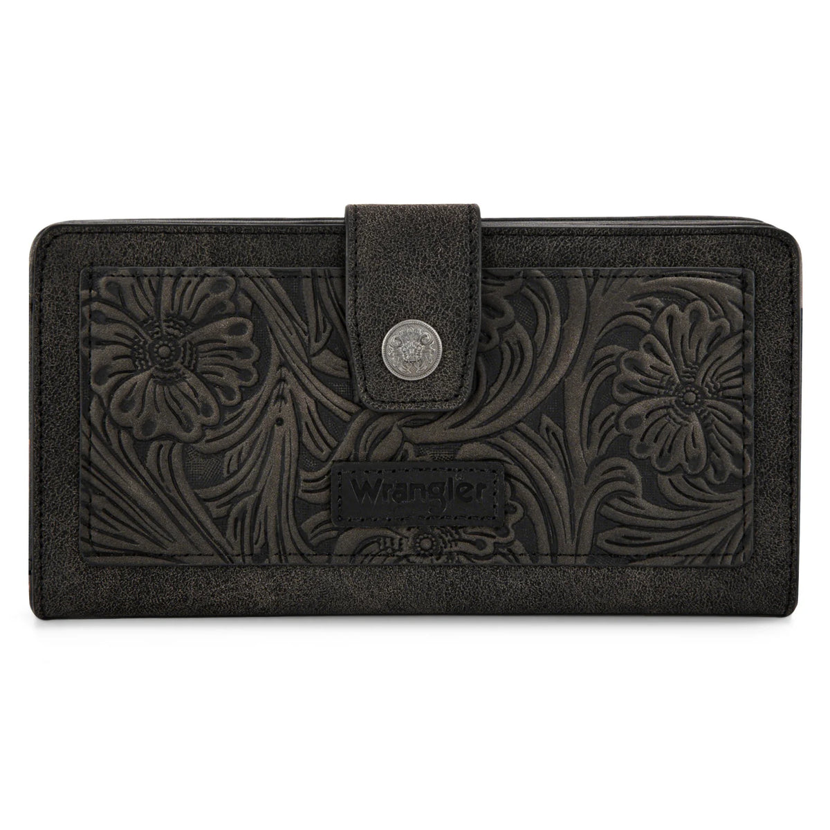 Wrangler Western Floral Tooled RFID Wallet