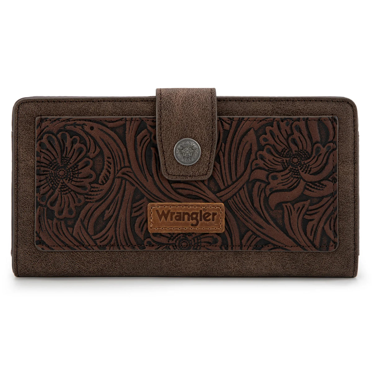 Wrangler Western Floral Tooled RFID Wallet